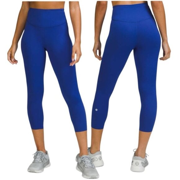 Lululemon Base Pace High-Rise Crop 23" Size 8 Psychic Blue - Picture 1 of 11